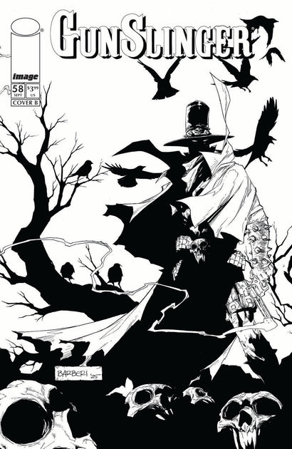 GUNSLINGER SPAWN #58 CVR B CARLO BARBERI B&W VAR