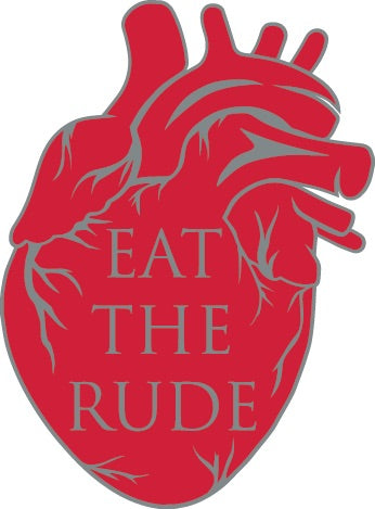 HANNIBAL EAT THE RUDE HEART ENAMEL PIN BADGE
