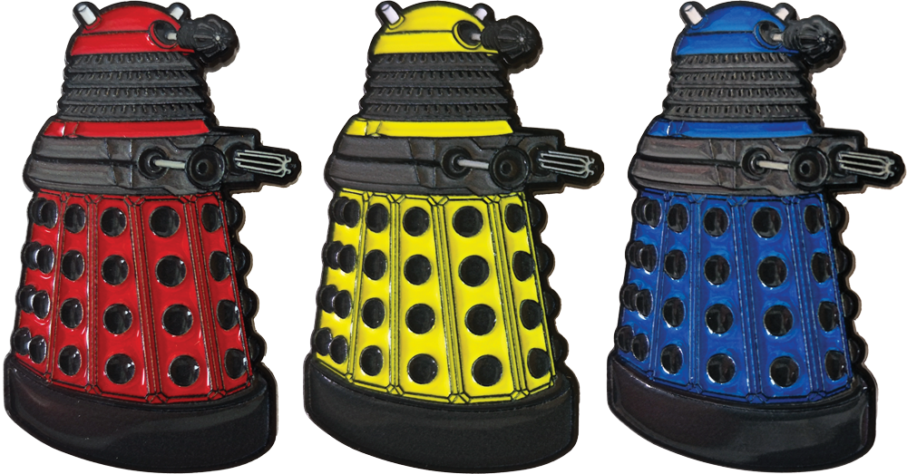DOCTOR WHO PARADIGM DALEKS ENAMEL PIN BADGE