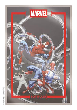 MARVEL PORTFOLIO OF MIKE ZECK SPIDER-MAN & CAPTAIN AMERICA 9 PRINT SET