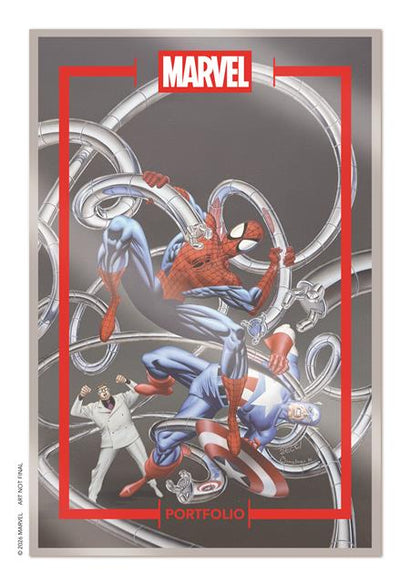 MARVEL PORTFOLIO OF MIKE ZECK SPIDER-MAN & CAPTAIN AMERICA 9 PRINT SET
