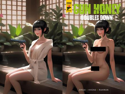 GUN HONEY DOUBLES DOWN #4 CVR E RARE TEMPTER WRAPAROUND NUDE CLOTHED BAGGED VAR