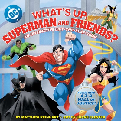 WHATS UP SUPERMAN AND FRIENDS HARDCOVER A POP MAGIC BOOK