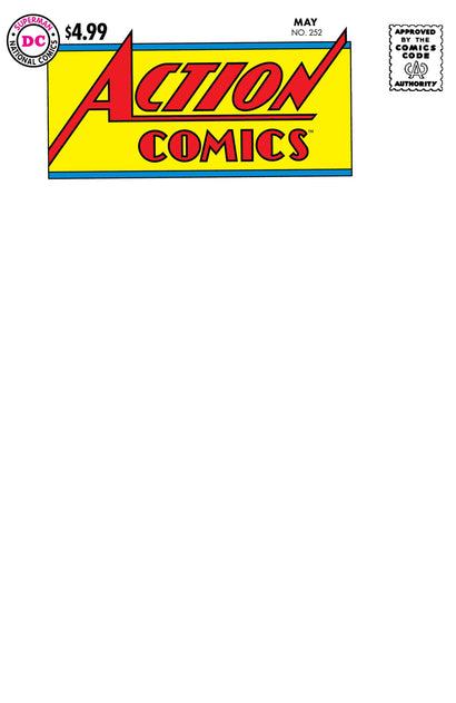 ACTION COMICS #252 FACSIMILE EDITION COVER C BLANK VARIANT