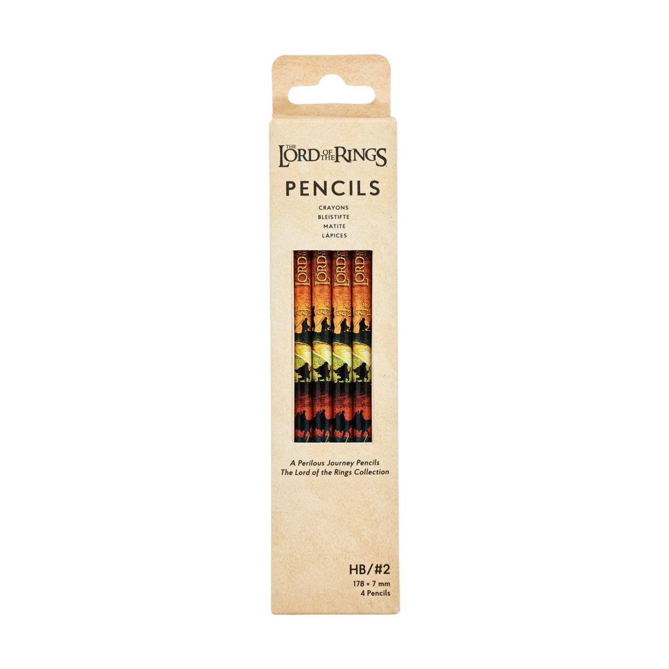 LORD OF THE RINGS PENCILS 4 PACK A PERILOUS JOURNEY