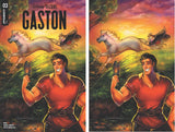 DISNEY VILLAINS GASTON #3 CVRS I & J SUKESHA RAY TRADE & VIRGIN DYNAMITE COM EXCLUSIVE SET (BUNDLE OF 2) VAR