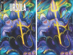 DISNEY VILLAINS URSULA #2 CVRS O & P SUKESHA RAY TRADE & VIRGIN DYNAMITE COM EXCLUSIVE SET (BUNDLE OF 2) VAR