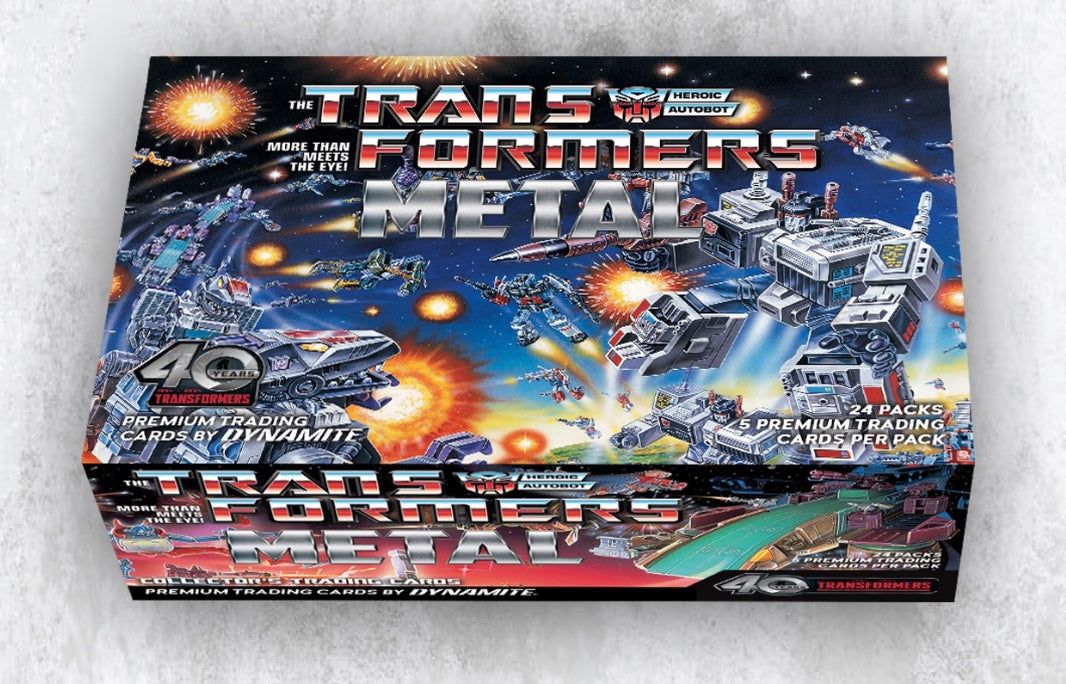 TRANSFORMERS 40TH ANNIVERSARY METAL TRADING CARDS COLLECTORS SET CASE