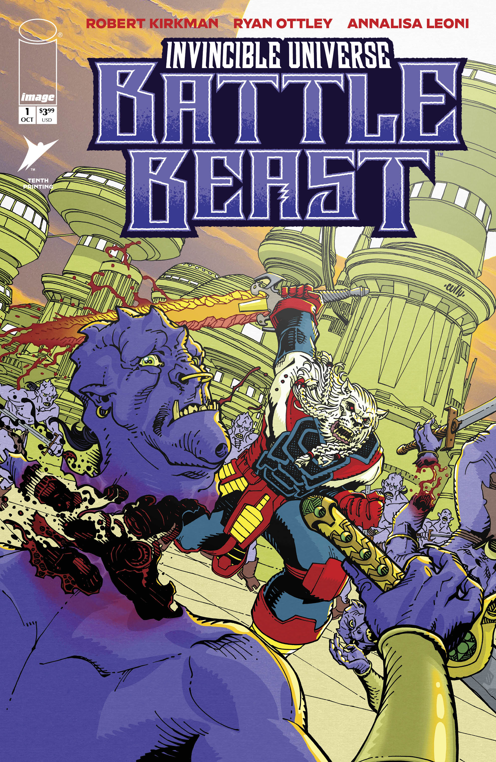 INVINCIBLE UNIVERSE BATTLE BEAST #1 10TH PTG CVR H CULLY HAMNER VAR