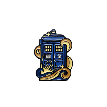 DOCTOR WHO VAN GOGH TARDIS ENAMEL PIN BADGE SDCC EXCLUSIVE
