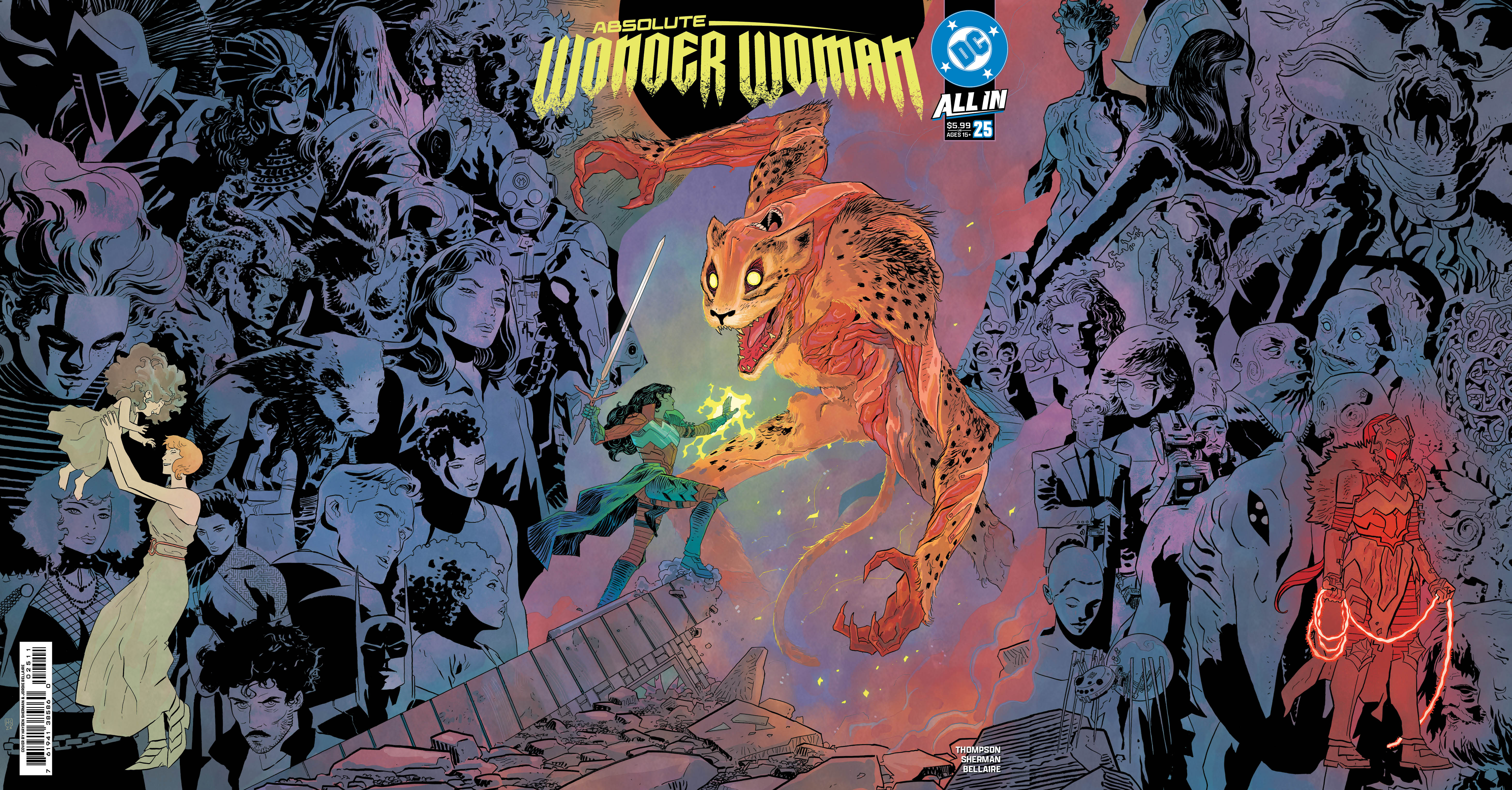 ABSOLUTE WONDER WOMAN #25 CVR A HAYDEN SHERMAN GATEFOLD TRIPTYCH