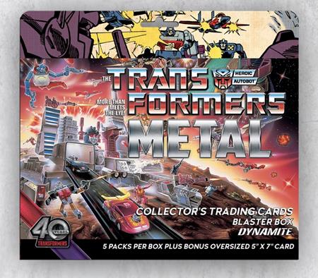 TRANSFORMERS 40TH ANNIVERSARY METAL TRADING CARDS BLASTER BOX BOX