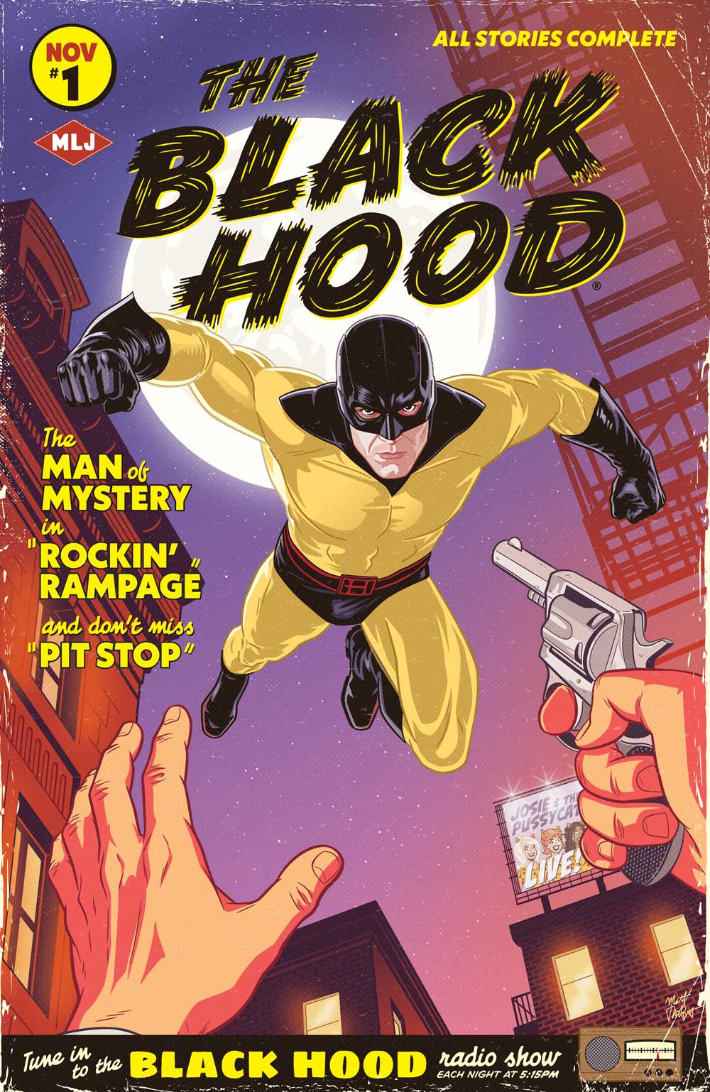 JOSIE AND THE PUSSYCATS ROCK ON (ONE SHOT) CVR B MATT TALBOT BLACK HOOD VAR 