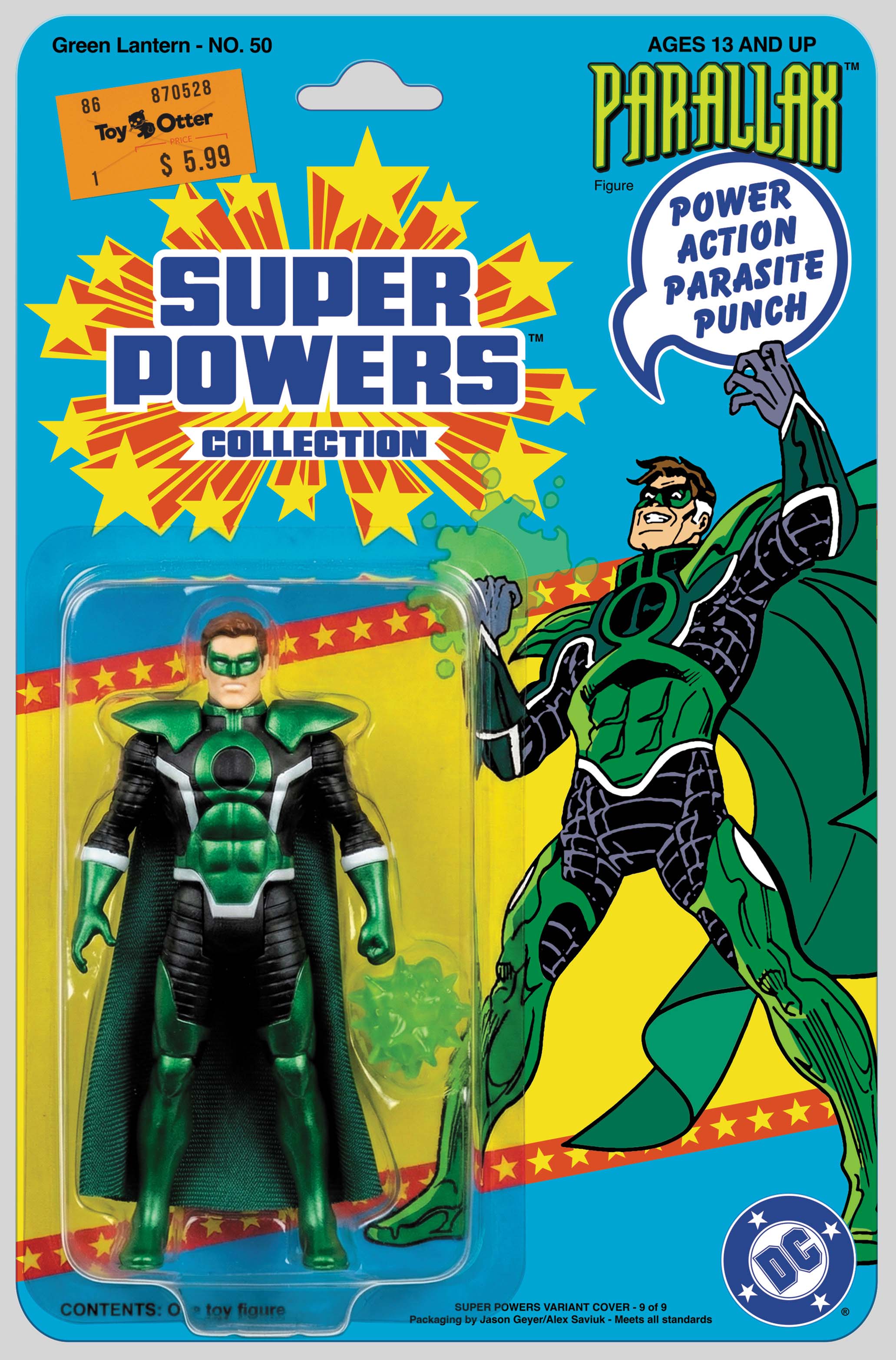GREEN LANTERN #50 FACSIMILE EDITION CVR B JASON GEYER & ALEX SAVIUK PARALLAX SUPER POWERS CARD STOCK VAR
