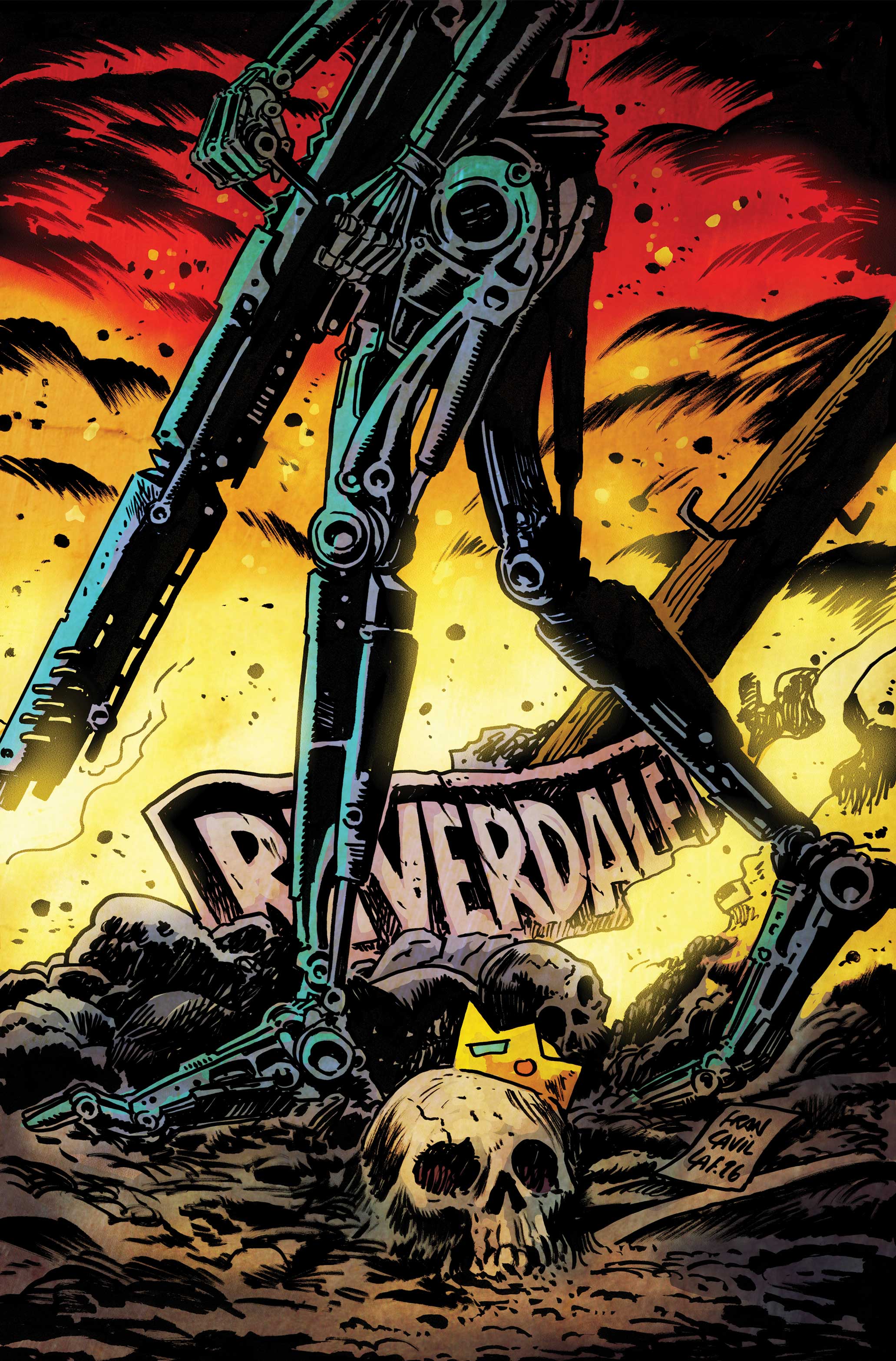 ARCHIE VS THE TERMINATOR #2 CVR E FRANCESCO FRANCAVILLA METAL PREMIUM VAR