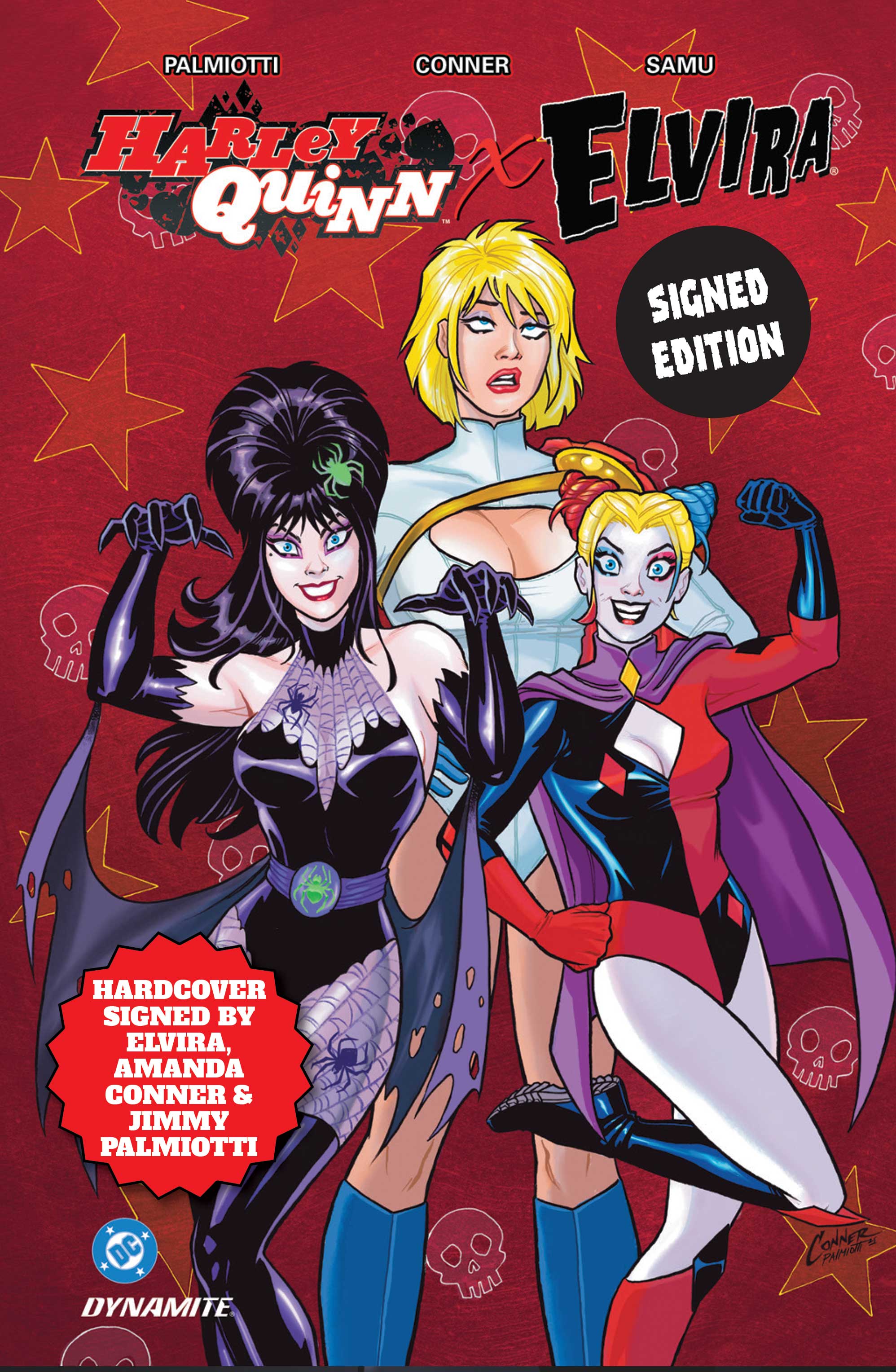 HARLEY QUINN X ELVIRA HC SIGNED BY ELVIRA