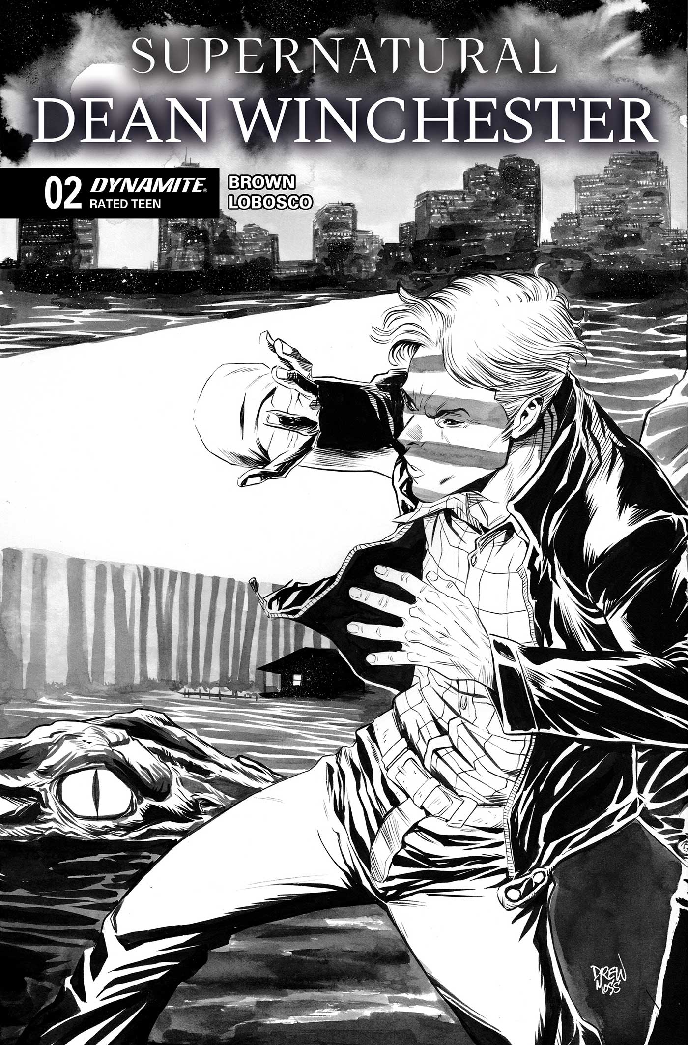 SUPERNATURAL DEAN WINCHESTER #2 CVR K DREW MOSS LINE ART VIRGIN VAR