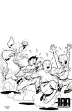 THREE STOOGES THANKSTOOGING #1 (ONE SHOT) CVR E ERIC SHANOWER CENTURY LTD B&W VAR