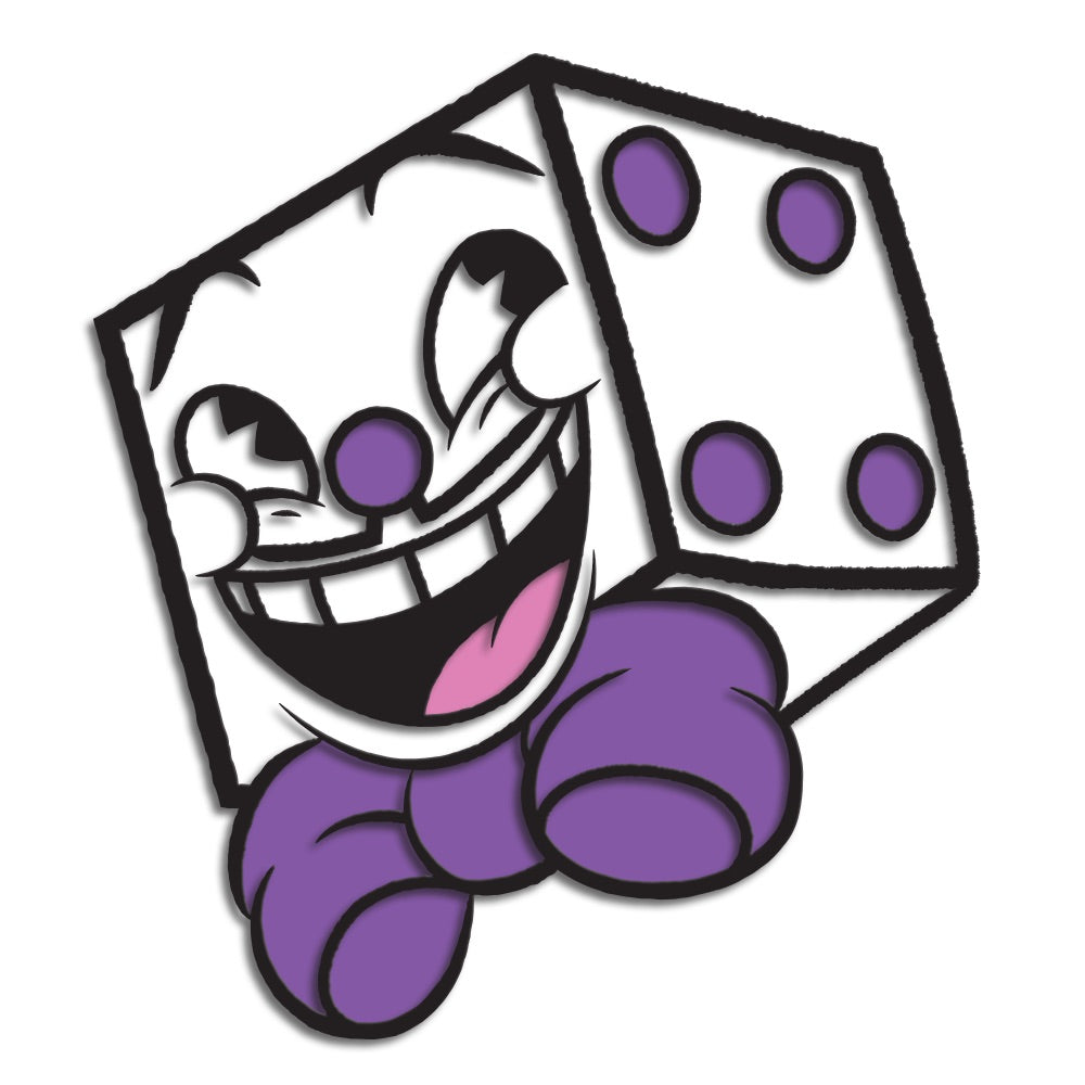 CUPHEAD KING DICE ENAMEL PIN BADGE 