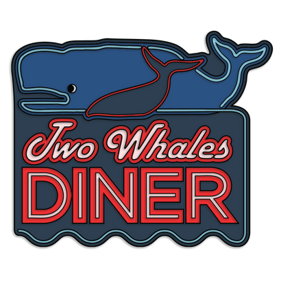 LIFE IS STRANGE TWO WHALES DINER ENAMEL PIN BADGE