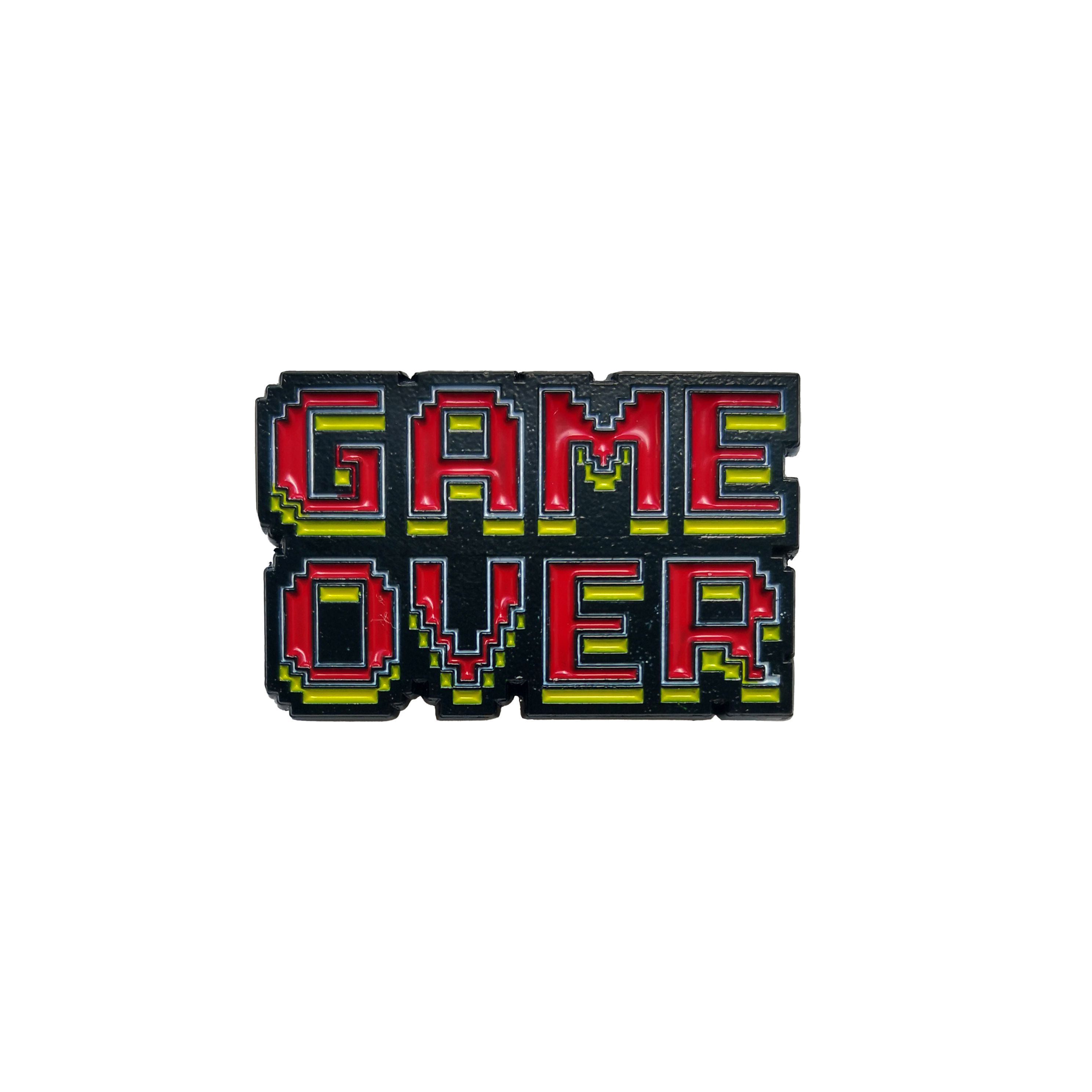 FP ORIGINAL GAMING GAME OVER ENAMEL PIN BADGE