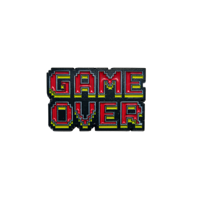 FP ORIGINAL GAMING GAME OVER ENAMEL PIN BADGE