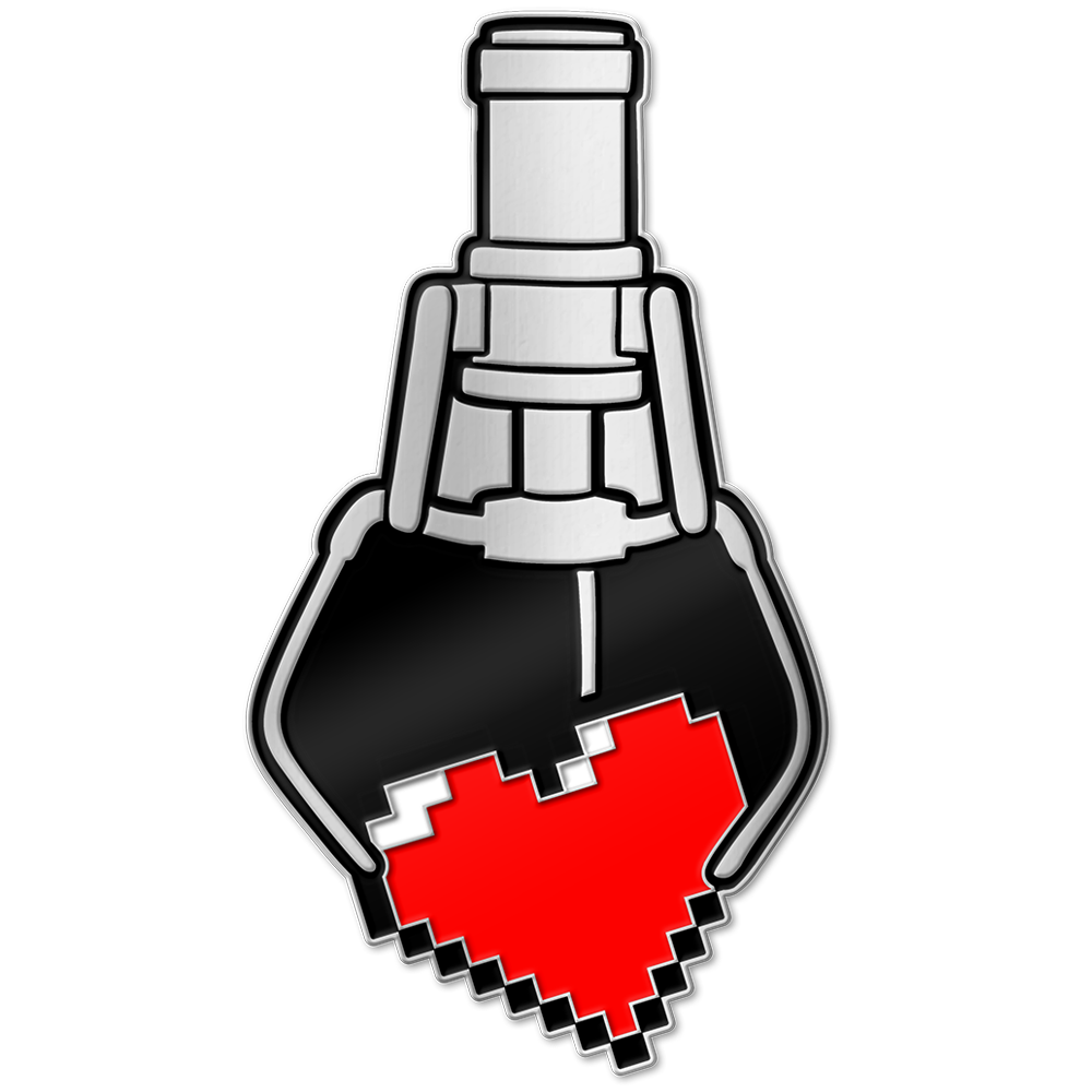 FP ORIGINAL GAMING HEART PRIZE ENAMEL PIN BADGE