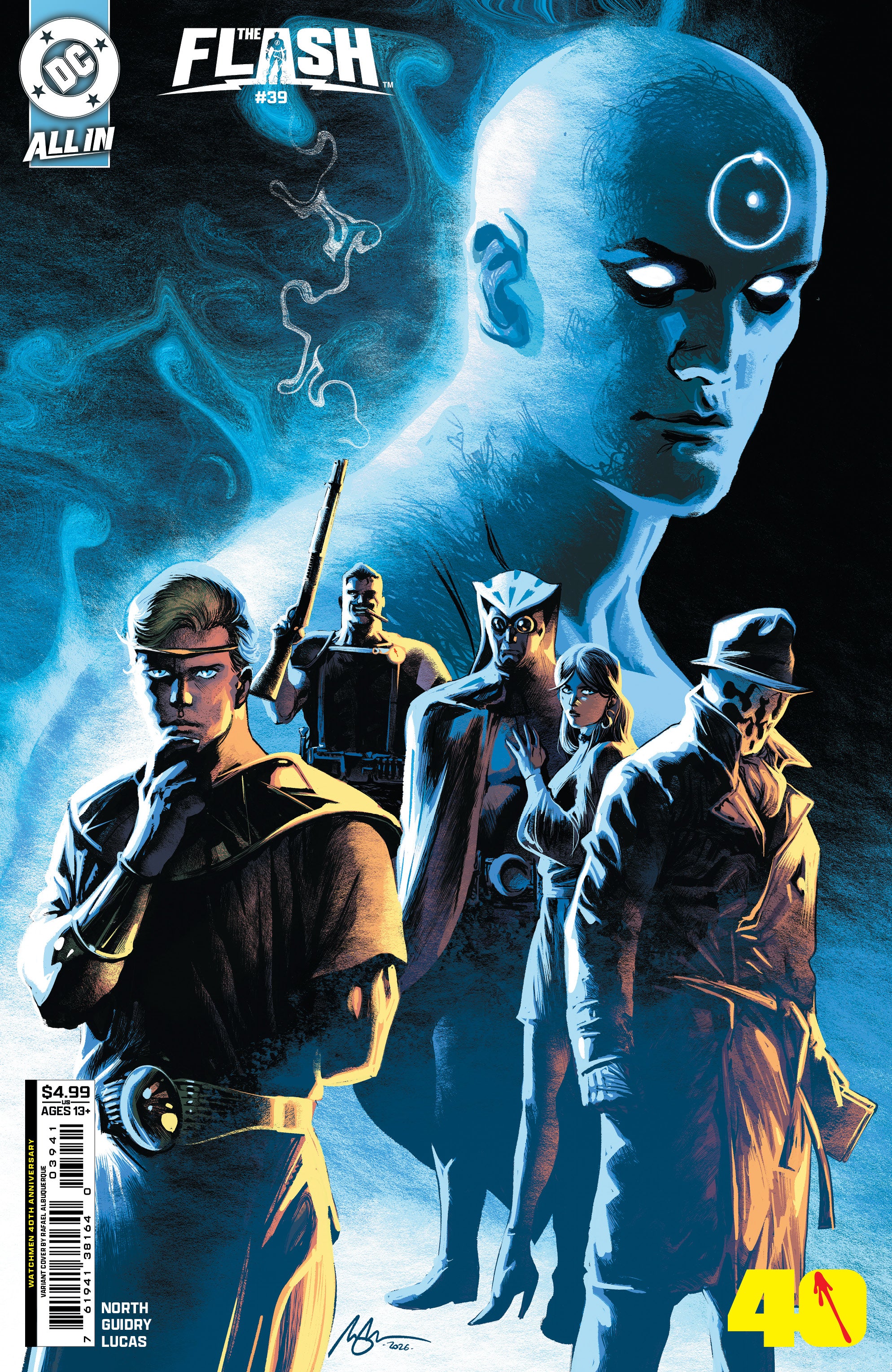FLASH #39 CVR D RAFAEL ALBUQUERQUE WATCHMEN 40TH ANNIVERSARY CARD STOCK VAR