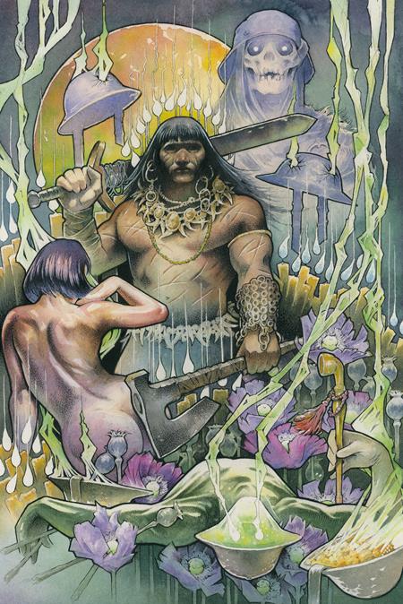CONAN THE BARBARIAN TIDES OF THE TYRANT KING #3 (OF 4) CVR F JOHN BAIZLEY VIRGIN CARDSTOCK VAR