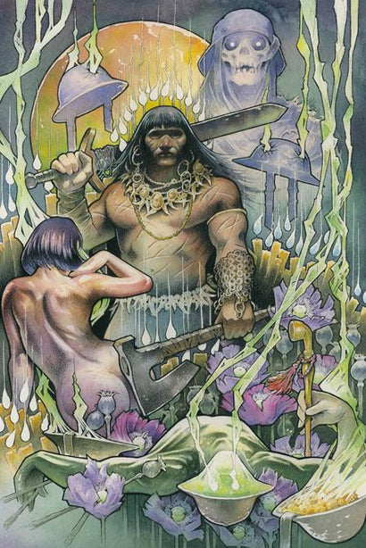 CONAN THE BARBARIAN TIDES OF THE TYRANT KING #3 (OF 4) CVR F JOHN BAIZLEY VIRGIN CARDSTOCK VAR