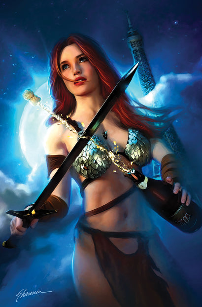 RED SONJA NEW YEARS SPECIAL 2025 #1 (ONE SHOT) COVER E SHANNON MAER METAL VIRGIN VARIANT