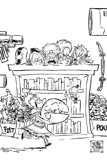 I HATE FAIRYLAND #46 COVER E SKOTTIE YOUNG YOUNGBLOOD TEAM UP B&W VIRGIN VARIANT