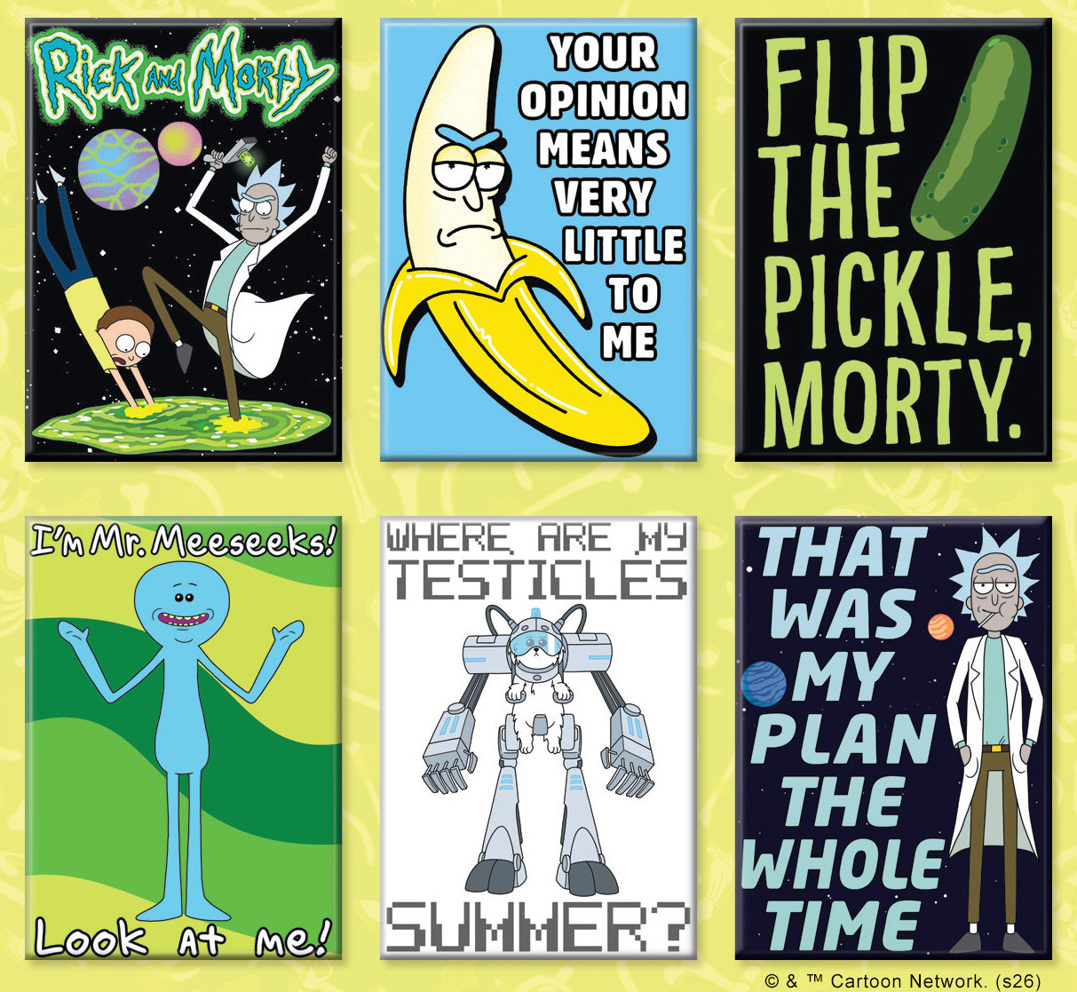 ATA-BOY RICK AND MORTY 12 MAGNET PACK