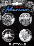 ATA-BOY JUNJI ITO MANIAC CARDED 4 BUTTON SET