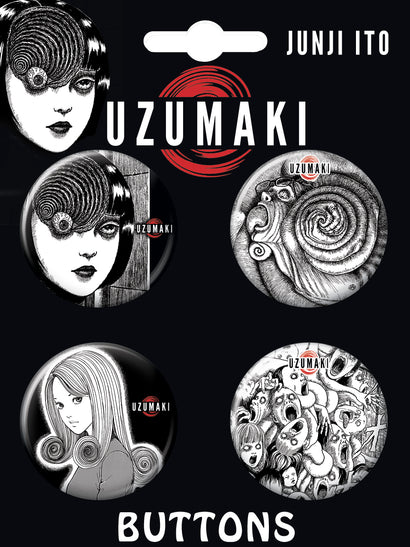 ATA-BOY JUNJI ITO UZUMAKI CARDED 4 BUTTON SET
