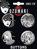 ATA-BOY JUNJI ITO UZUMAKI CARDED 4 BUTTON SET