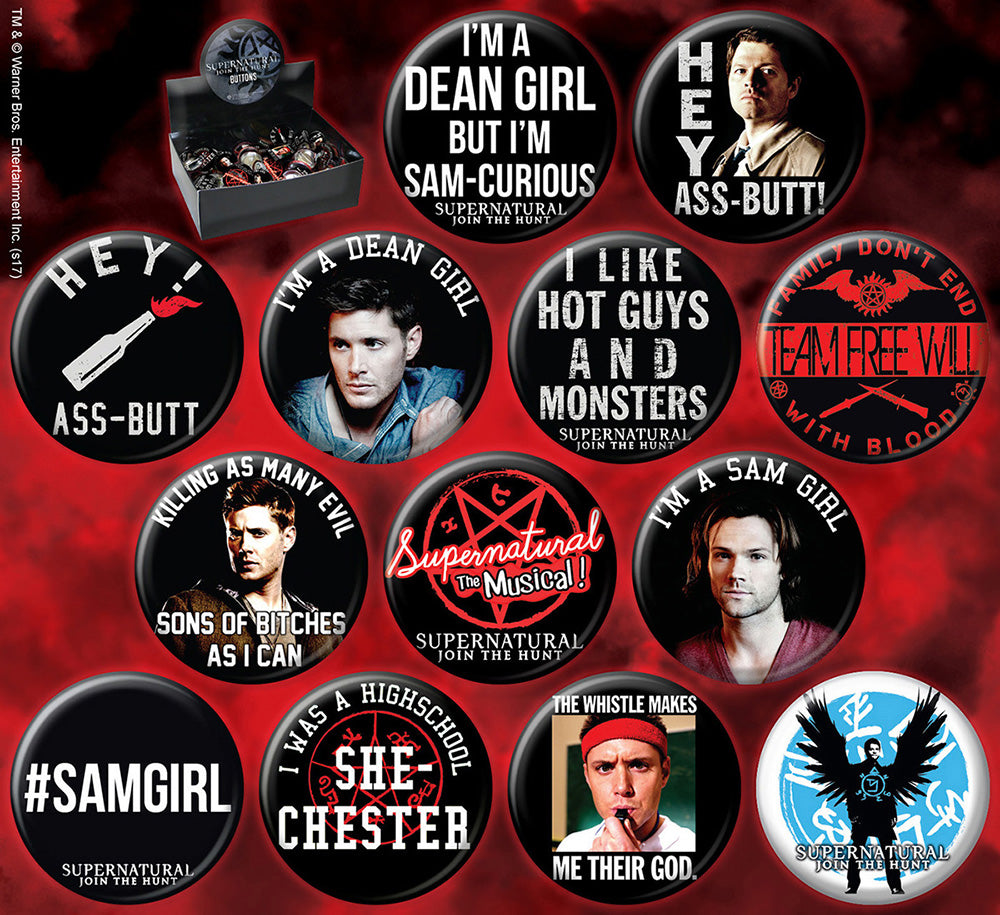 ATA-BOY HORROR MOVIES 144 PIECE BUTTTON ASST