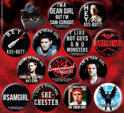 ATA-BOY HORROR MOVIES 144 PIECE BUTTTON ASST