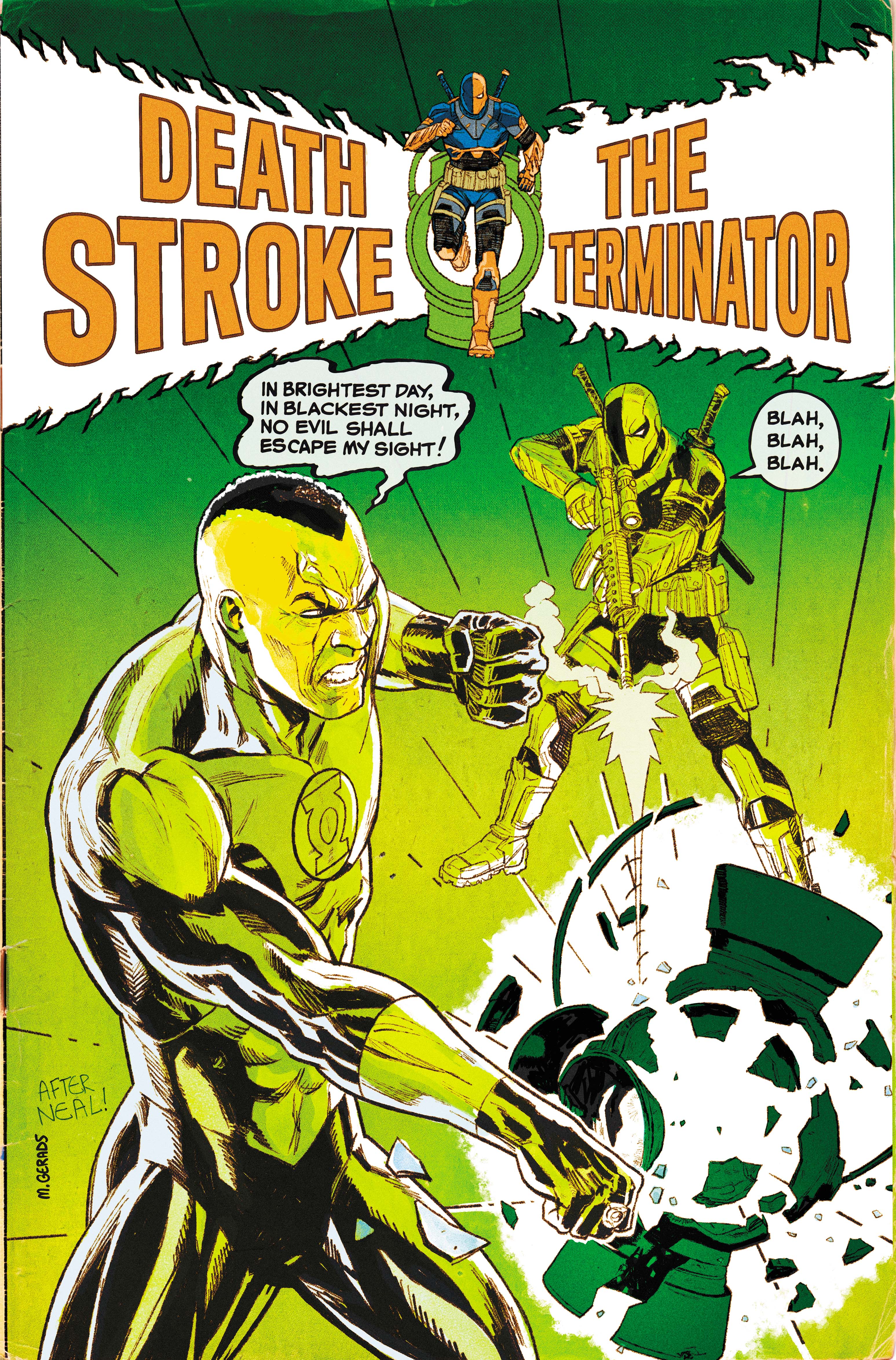 DEATHSTROKE THE TERMINATOR #10 CVR B MITCH GERADS CARD STOCK VAR