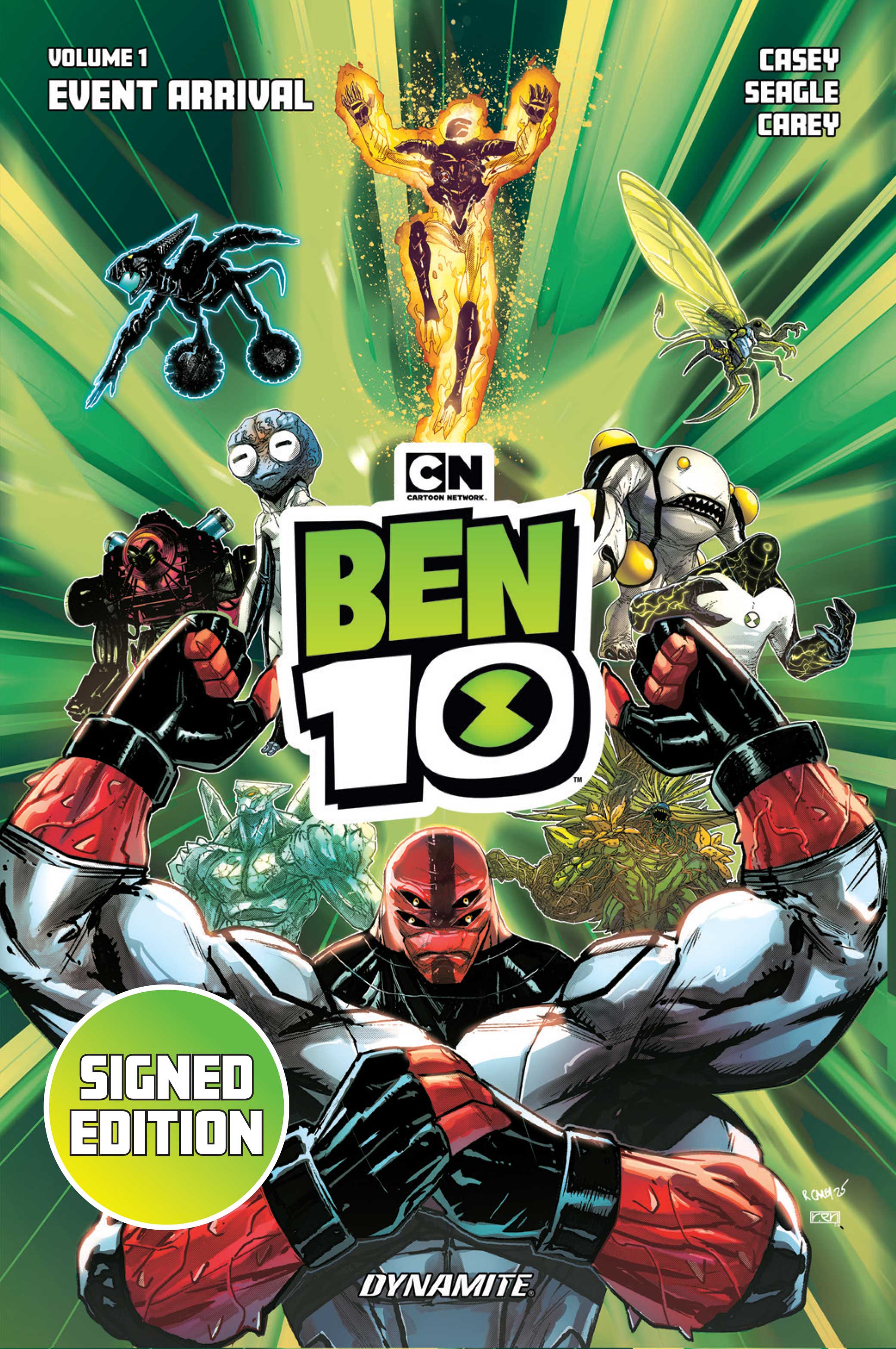 BEN 10 HC VOL 01 EVENT ARRIVAL SIGNED BY JOE CASEY AND STEVEN T SEAGLE CVR