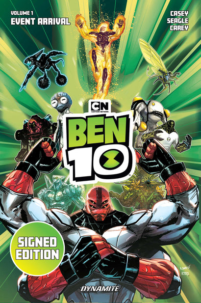 BEN 10 HC VOL 01 EVENT ARRIVAL SIGNED BY JOE CASEY AND STEVEN T SEAGLE CVR