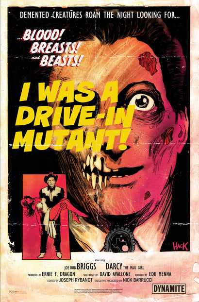 MONSTERVISION FEATURING JOE BOB BRIGGS AND DARCY #1 CVR F ROBERT HACK METAL PREMIUM VAR