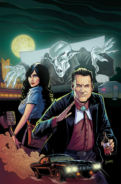 MONSTERVISION FEATURING JOE BOB BRIGGS AND DARCY #1 CVR G DAVE ACOSTA LTD VIRGIN VAR