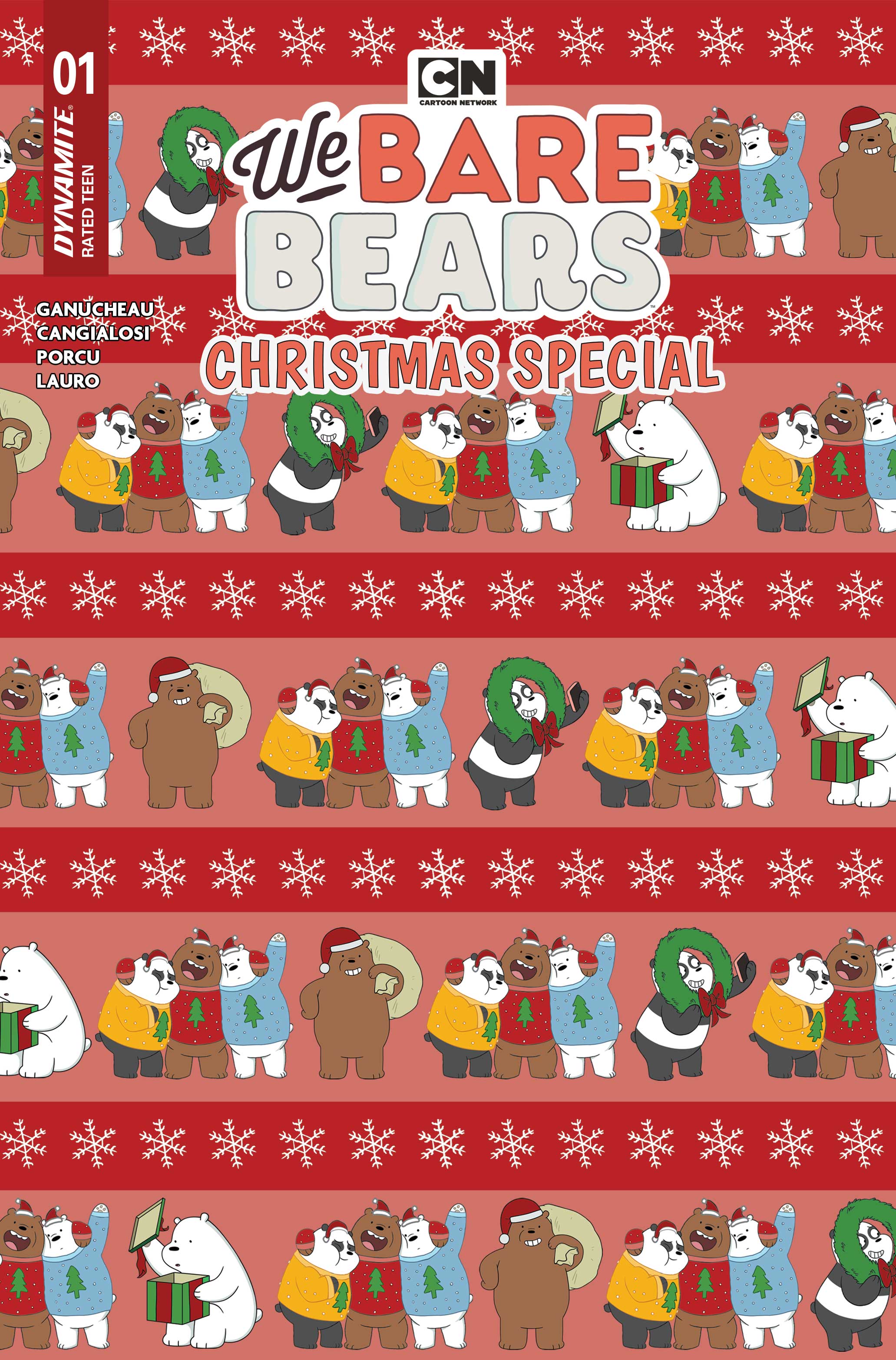 WE BARE BEARS CHRISTMAS SPECIAL #1 (ONE SHOT) CVR C WRAPPING PAPER VAR