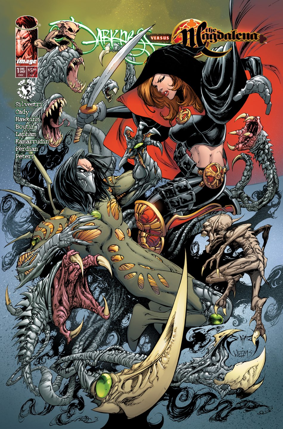 DARKNESS VS THE MAGDALENA #1 (ONE SHOT) CVR B JOE BENITEZ & RICHARD ISANOVE VAR