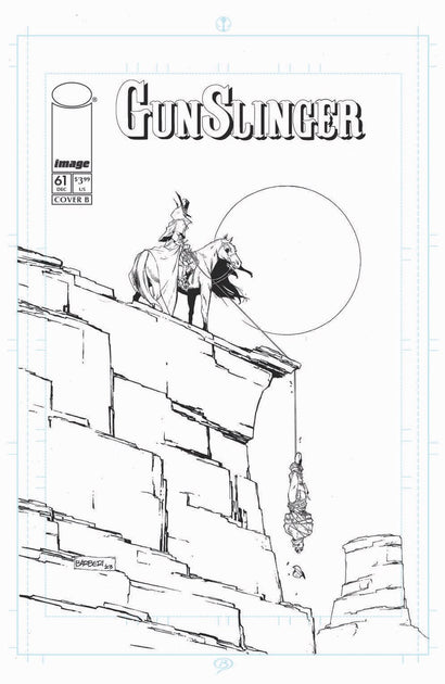 GUNSLINGER SPAWN #61 CVR B CARLO BARBERI B&W VAR