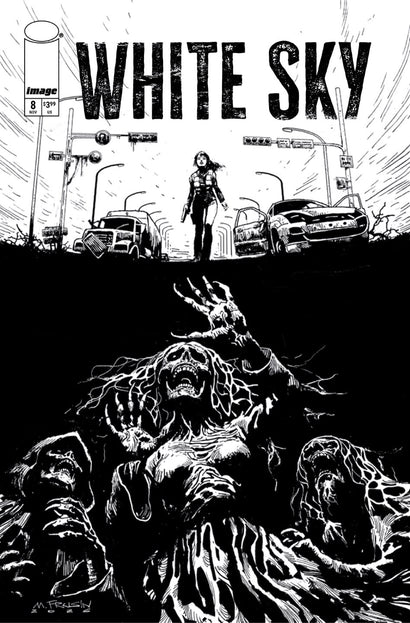 WHITE SKY #8 CVR B MARCELO FRUSIN B&W VAR