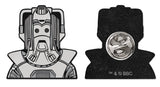 DOCTOR WHO 1980s CYBERMAN NO TEXT ENAMEL PIN BADGE