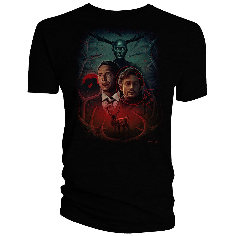 HANNIBAL BLOOD RED MONTAGE by CHELSEA LOWE T-SHIRT S 