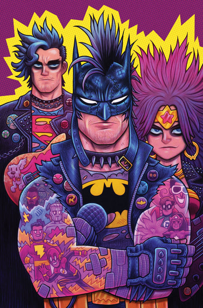 JUSTICE LEAGUE UNLIMITED #15 COVER G DAN HIPP PUNK ROCK CARD STOCK VARIANT (DC K.O.)